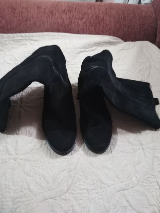 Сапоги осінь,замш