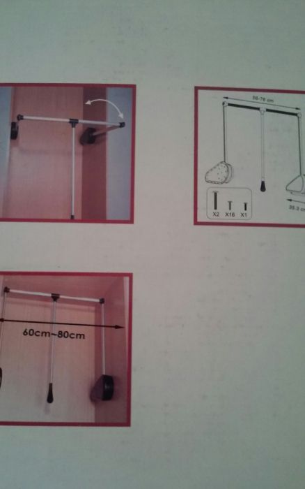 Barra de armario retractil