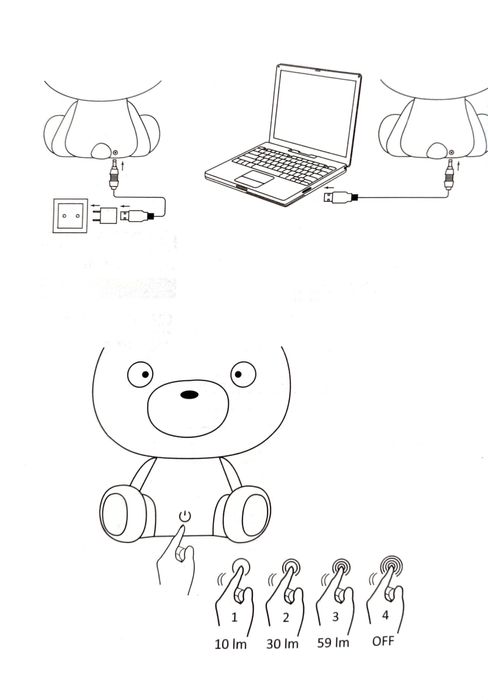 Lampa dekoracyjna led panda