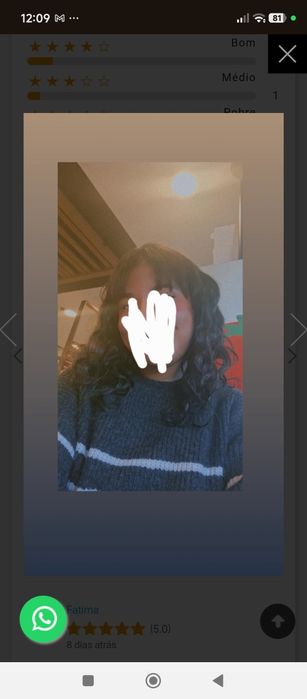 Cabelo humano 30cm