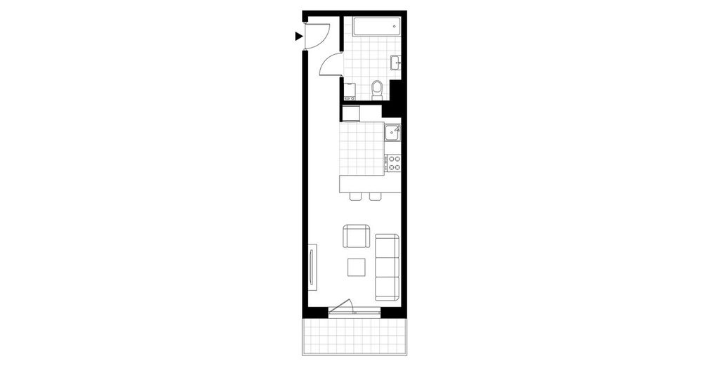 1-pokojowe mieszkanie 37m2 + loggia