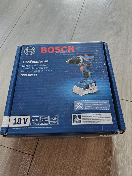 Wiertarka akumulatorowa 18V Bosch GSR 18V-65 nowa 3 lata gwarancji Kickback