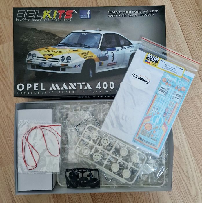 Opel Manta 400 gr. B Belkits 1:24 + kalkomanie Reji