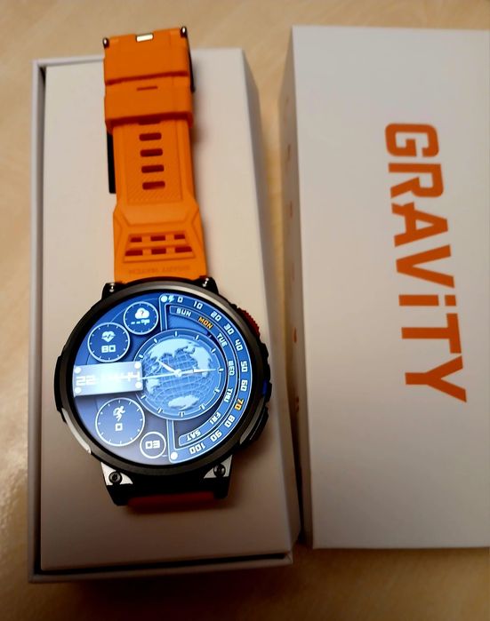 Smartwatch Gravity GT23-3 z rozmowami. SMS latarka paski.