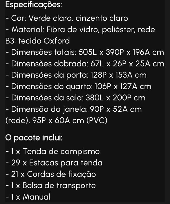 Tenda de campismo