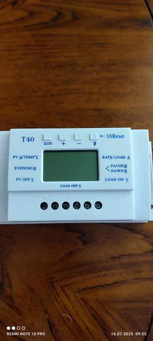 Контроллер заряда 40А для солнечных панелей