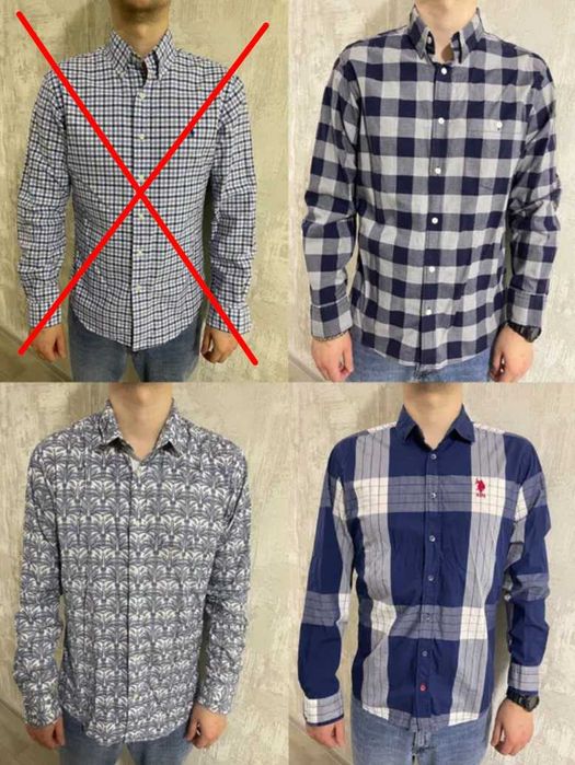 Рубашка чоловіча Scotch & Soda, Polo ralph lauren, Uspa, H&M