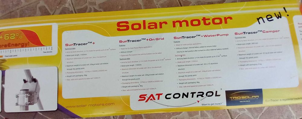 motor solar para seguimento solar