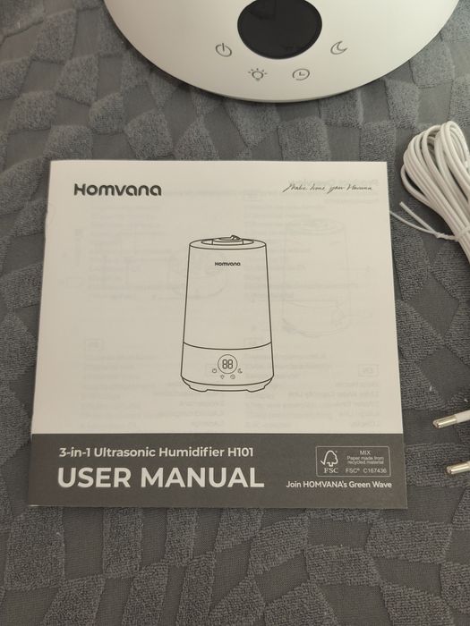 Homvana Umidificadores Cool Mist para quarto de casa, vaporizador ultrassônico de enchimento superior de 3,6 L para plantas, bebê,