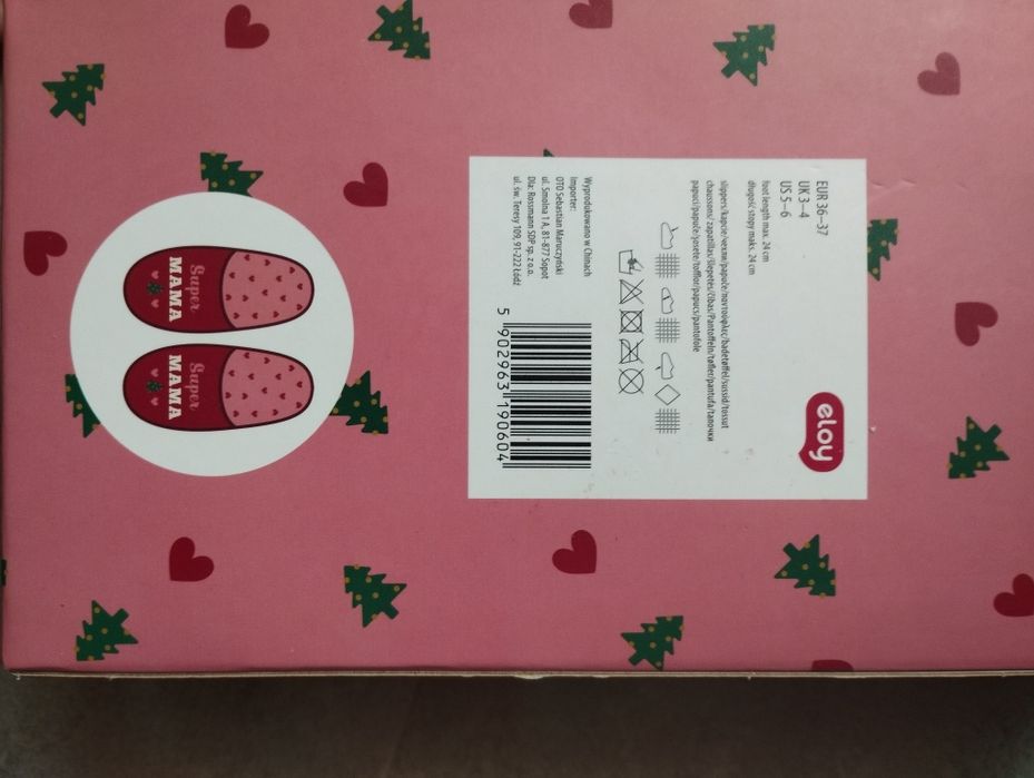Papcie super mama 36 37 nowe kapcie prezent Boże Narodzenie święta