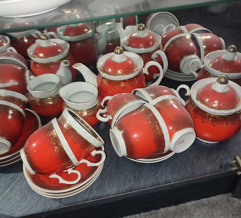 Сервиз Рубин, Самовар Коростень, чайная пара Германия