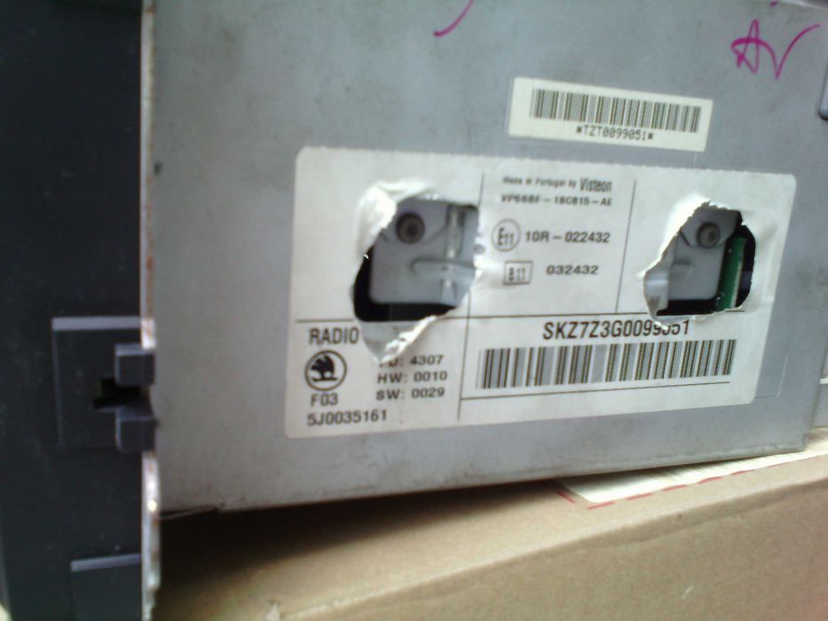 Оригінальна магнітола на Шкода Фабія Нью, Шкода Румстер