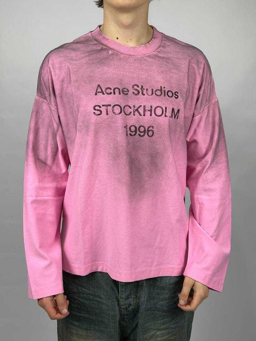 Acne Studios STOCKHOLM 1996 лонгслів лонгслив кофта рожева long