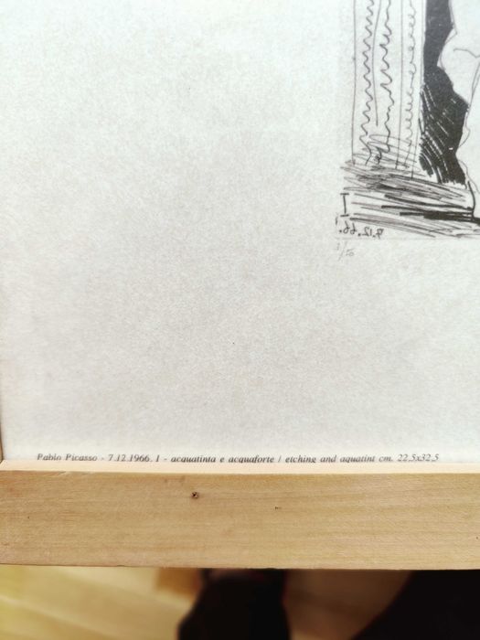 Aquatinta-aqua forta,,Picasso,edycja 55/100, 2 000 zl