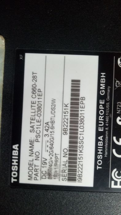 Toshiba C660 28T - Peças