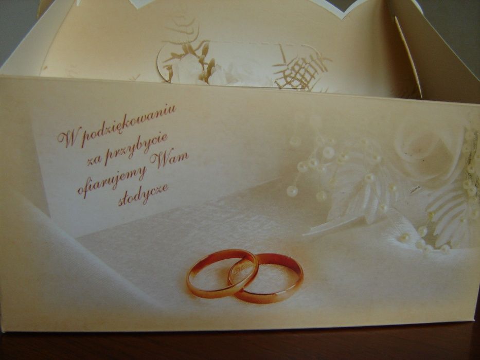 Pudełko na ciasto weselne 15 sztuk