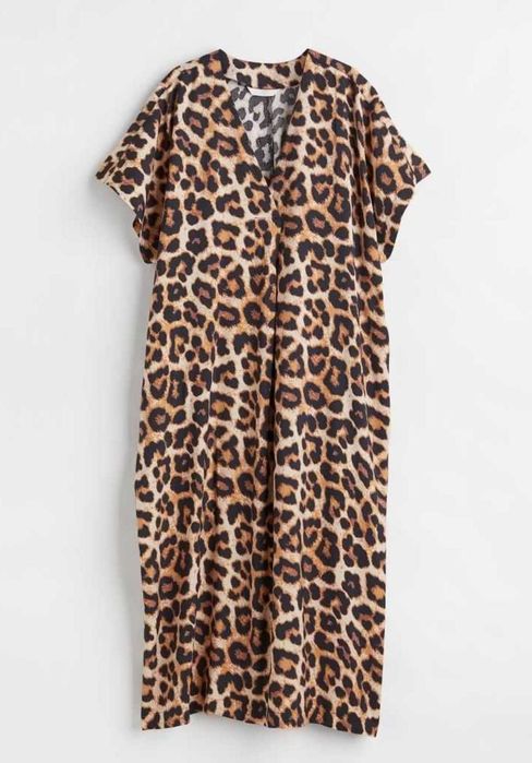 Стильна сукня леопард, віскоза, оверсайз H&M p.L/XL в ідеалі