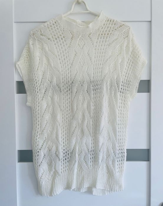 Sweter ażurowy narzutka M 38