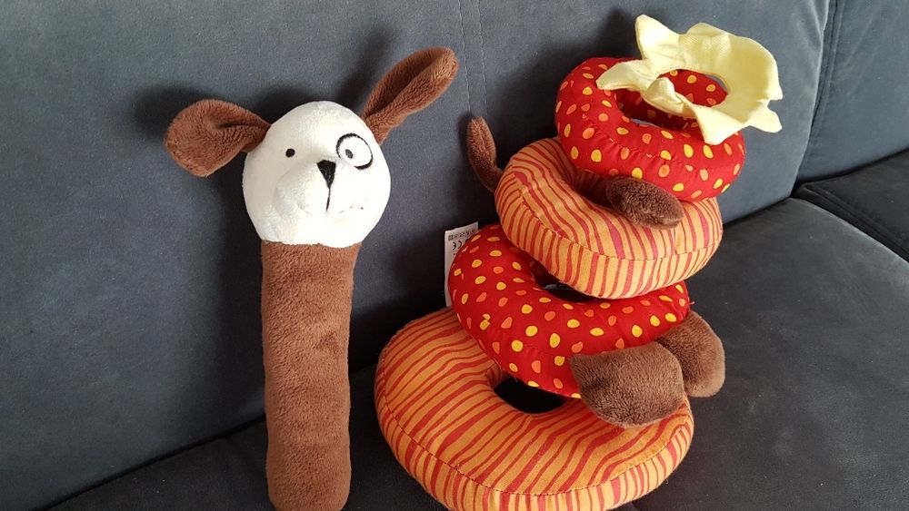 2 zabawki Karuzela miękka wieża 0m+ Niemowlak