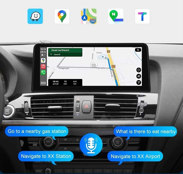 CarPlay Android Auto Radio DAB+ Android GPS WiFi 4G Nawigacja Bluetooth YouTube MP3 MP4 USB BMW X4 F26 Bose