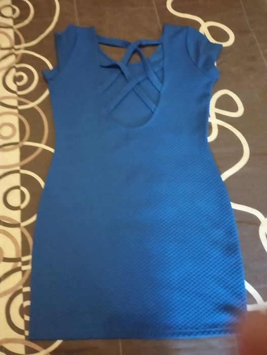 Vestido azul curto