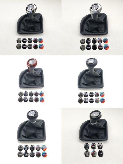 Manete Moca Manípulo Manopla Maçaneta Alavanca e Fole velocidades BMW Pele Perfurada Mate Madeira Cromada 5 6 M E60 E61 Serie 5 Mudanças Novo