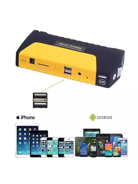 Крутой Павербанк на 50800 mAh, + пусковое устройство для авто, +Фонарь