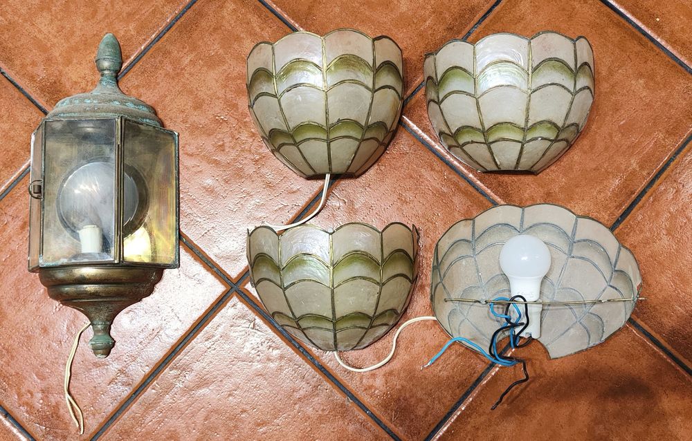 Lanterna de parede em latão - Vintage