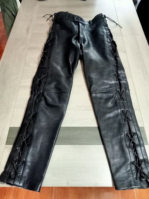 Calças de Couro Top
