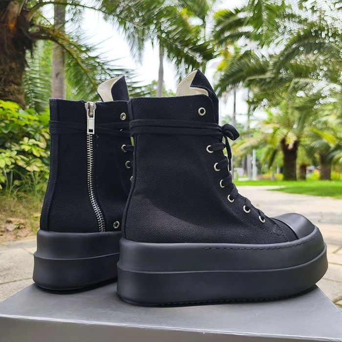 Кеди Rick Owens високі на платформі повністю чорні | кеди рік овенс кеды рик овенс кроссовки