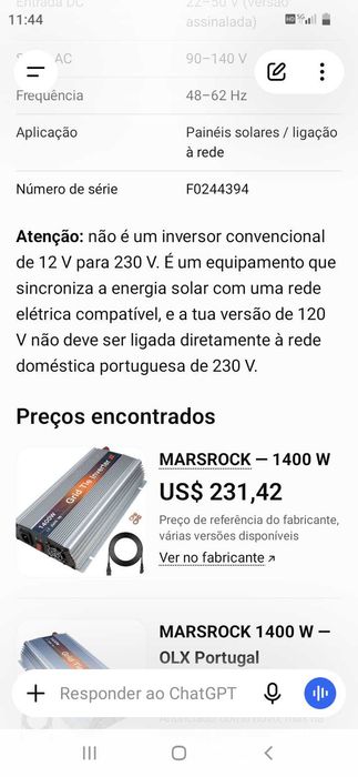 Inversor 231€. Oportunidade