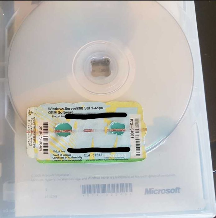 Windows Server 2008 Media with COA64284520673667122