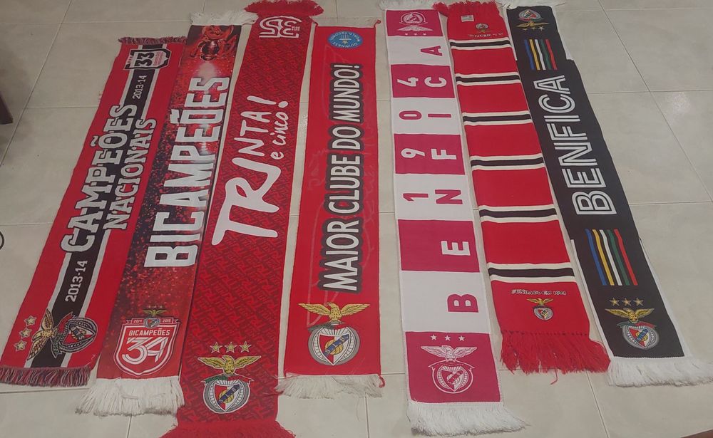 7 echarpes bufandas Benfica