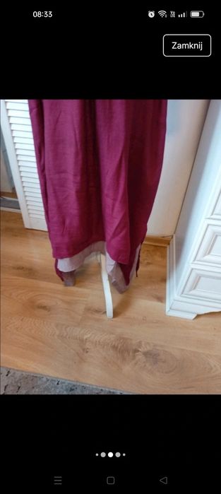 Sukienka burgund długa viskoza