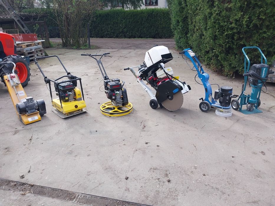 Podnośnik nożycowy, zwyżka, wynajem narzędzi, przecinarka, frezarka