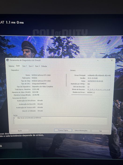 Placa de video RTX 2060 OC Ventus MSI- 6GB
