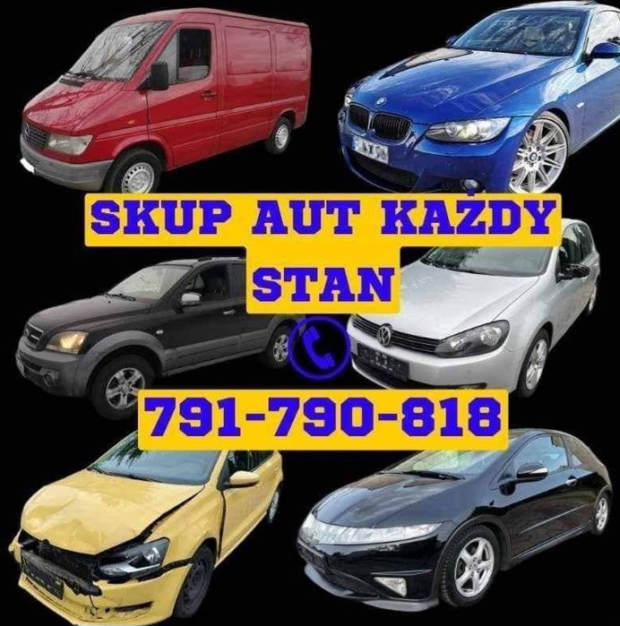 SKUP AUT SAMOCHODÓW Osobowych Dostawczych Motocykli Busów  KAŻDY STAN