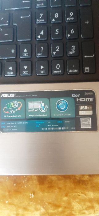 Portátil asus k55vm