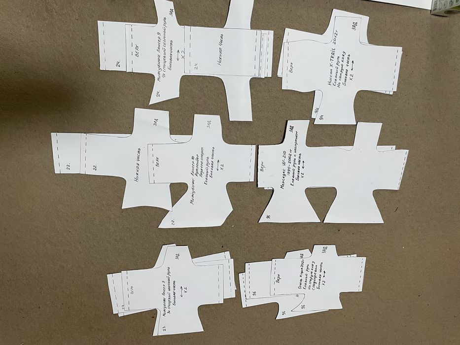 Лекала для перетяжки рулей электронный сборник