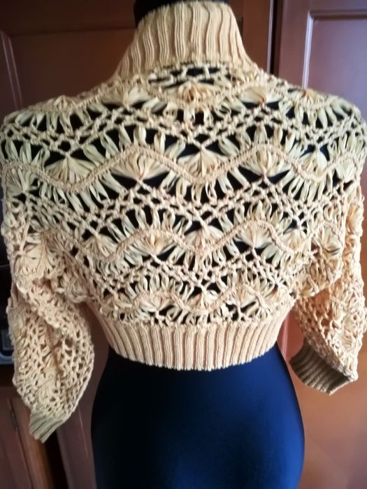 Sweterek żółto pomarańczowy