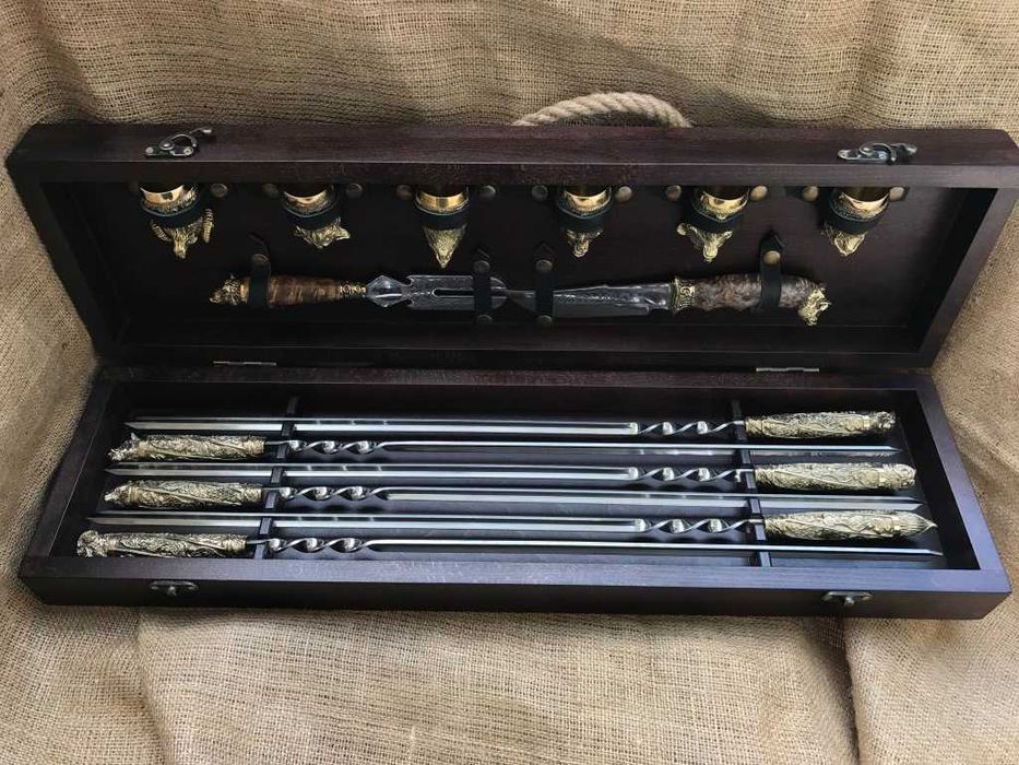 VIP ПОДАРОК! Премиум шампура Дикие звери в кейсе. Лучшие в Украине!