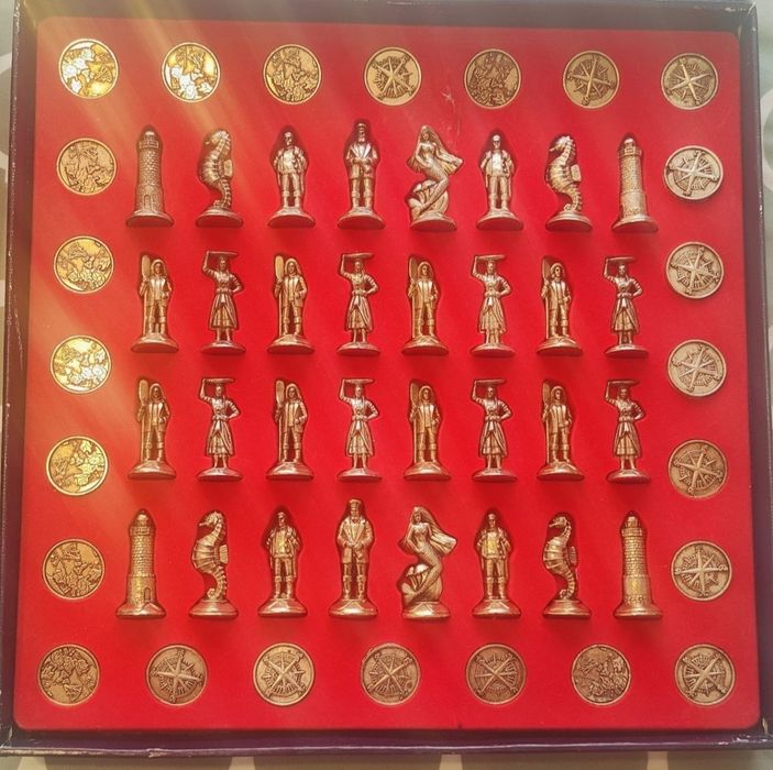 Jogo de xadrez e damas "Tesouro dos Oceanos" Edição limitada EXPO 98