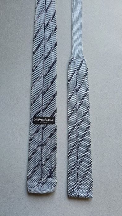 Krawat knit bawełniany YVES SAINT LAURENT
