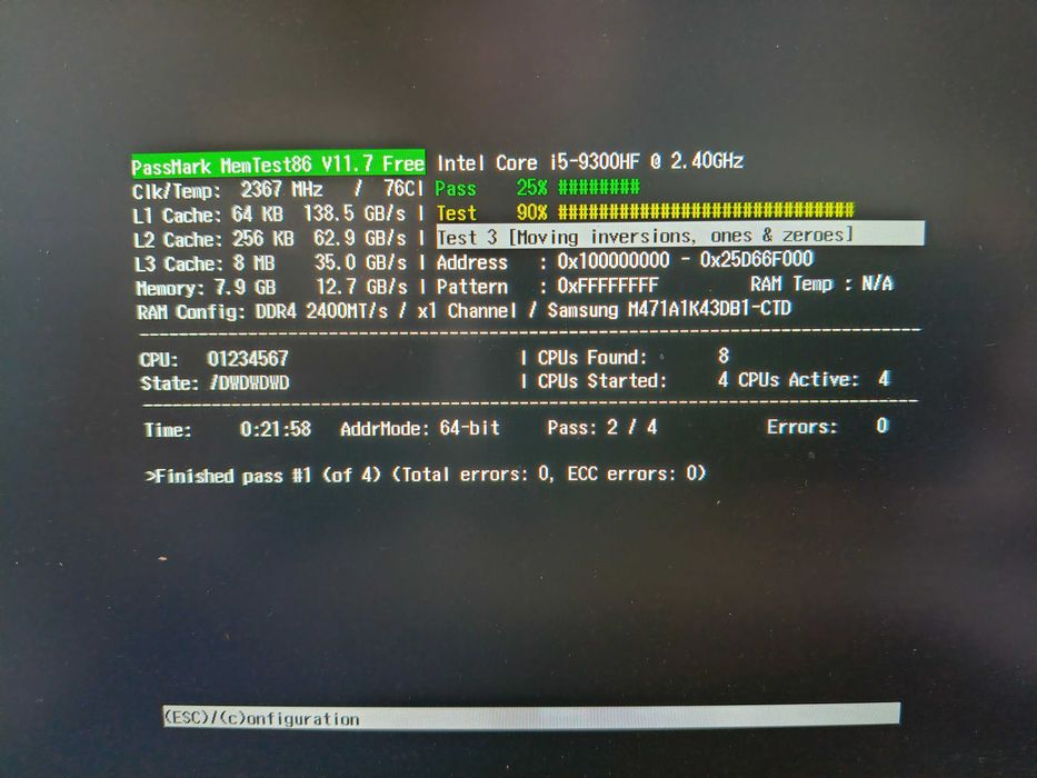 Оперативна пам'ять DDR4 PC4 Sodimm 8GB 2666MHz