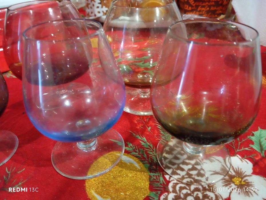 5 cálices antigos 10 cm alrura