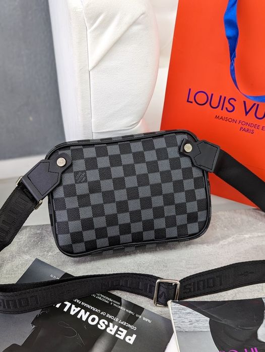 Мужская сумка В Упаковке кожаная барсетка менеджер Louis Vuitton