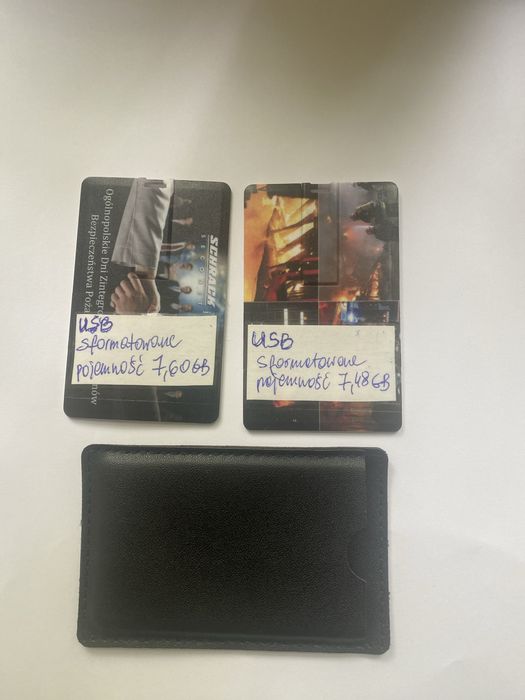 Zestaw 2 mini pendrive’ów USB w formie karty wraz z etui