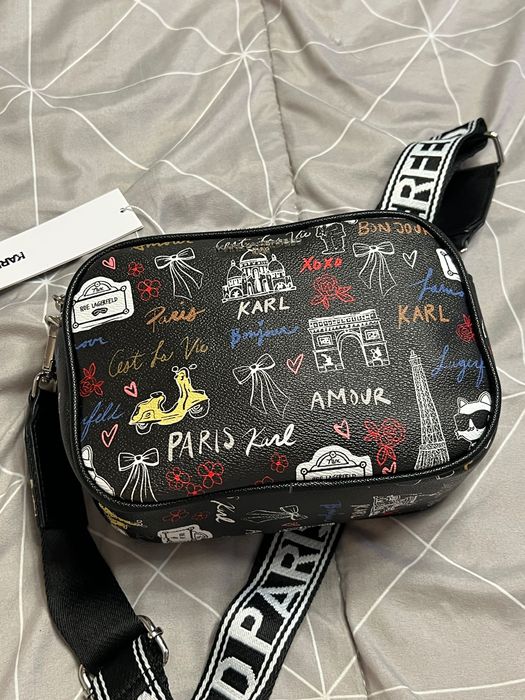 Torebka listonoszka graffiti karl lagerfeld