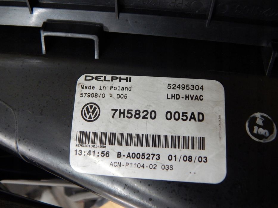 vw t5 multivan nagrzewnica 7h5820005ad