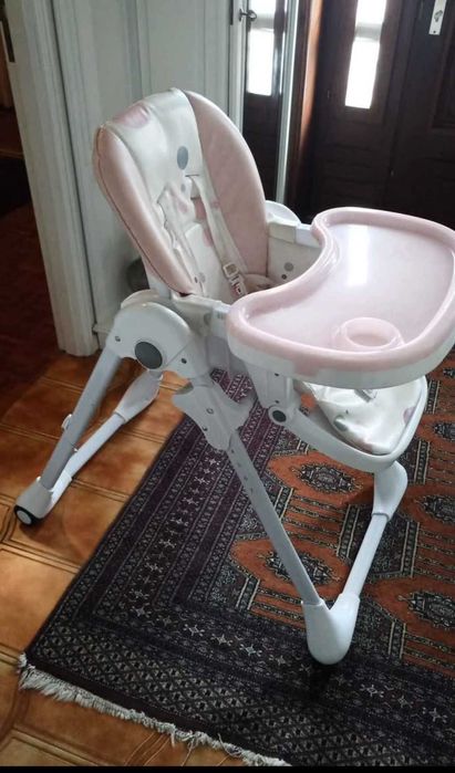 Cadeira comida kinderkraft rosa